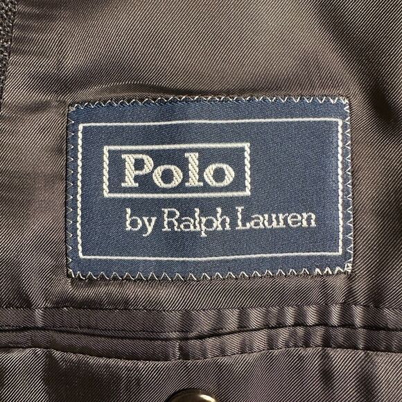 POLO RALPH LAUREN Mens 2 Piece Suit Blazer 46L Pant 38Wx32L Gray Wool Made Italy - Picture 14 of 16